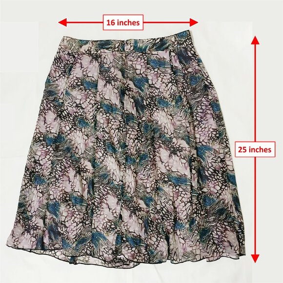 Christopher & Banks Petite Women’s Butterfly Wing Print Chiffon Skirt Size 8P - Picture 9 of 9